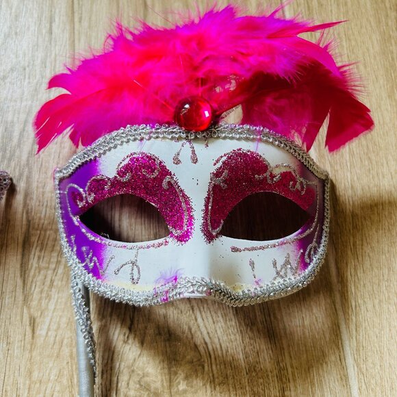 bundle 2 venetian mask carnival ball masquerade - Picture 2 of 4